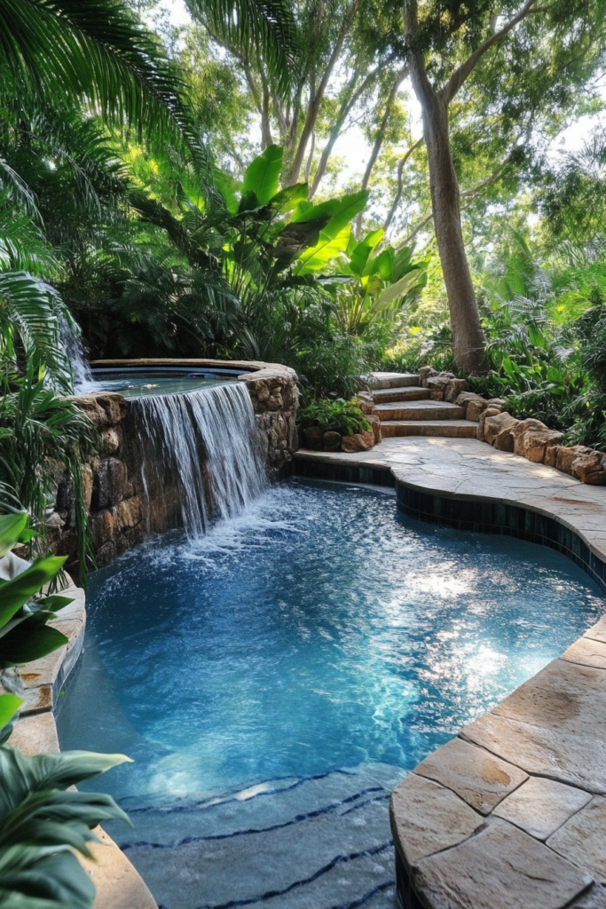 Rustic Rock Waterfall