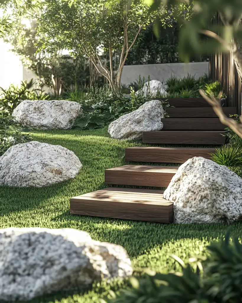Rustic Steps with Overgrown Charm