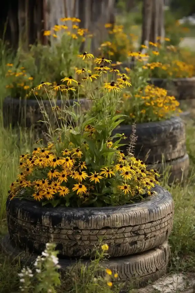 Tire Swing Planters