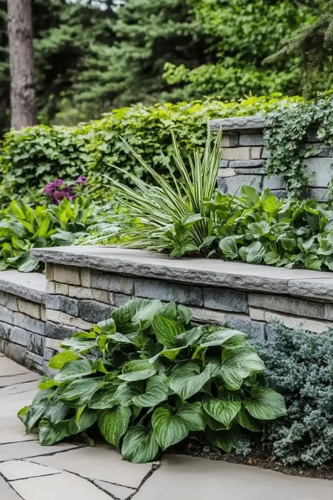 Stone Wall Greenery Spill