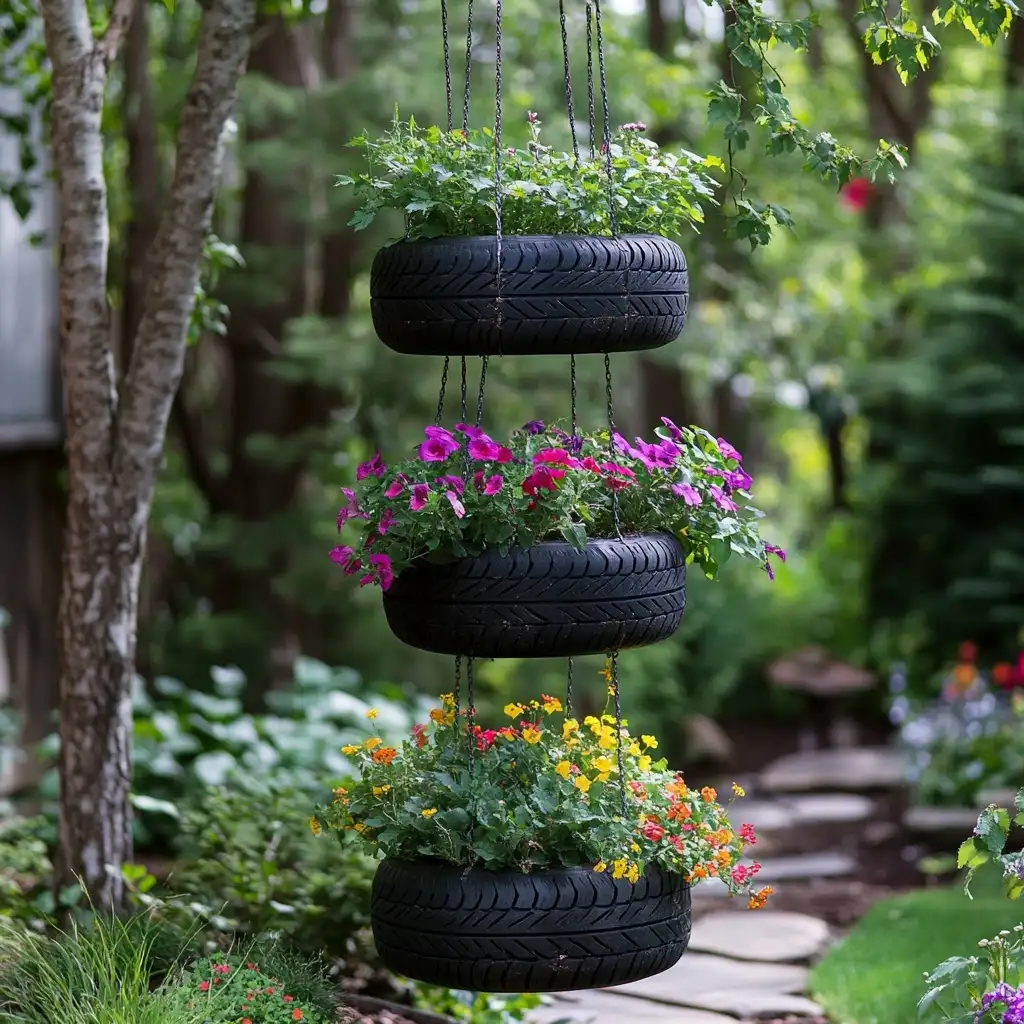 Tire Swing Planters