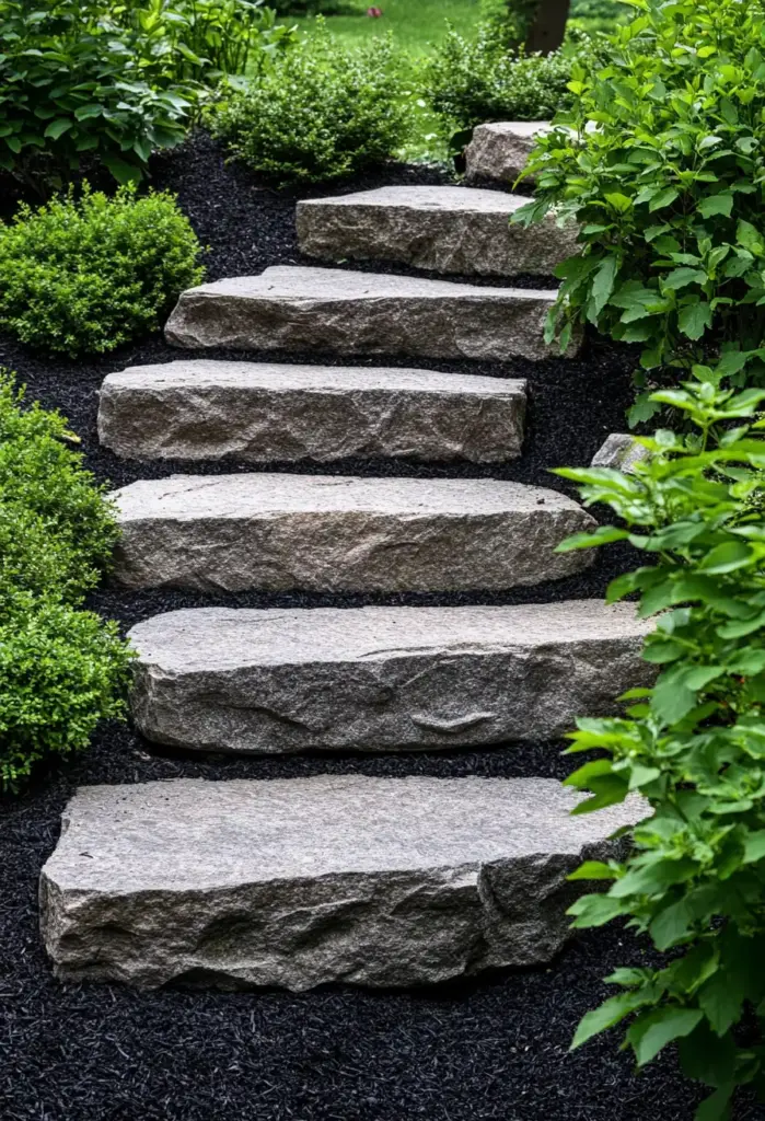 Carved Boulder Steps