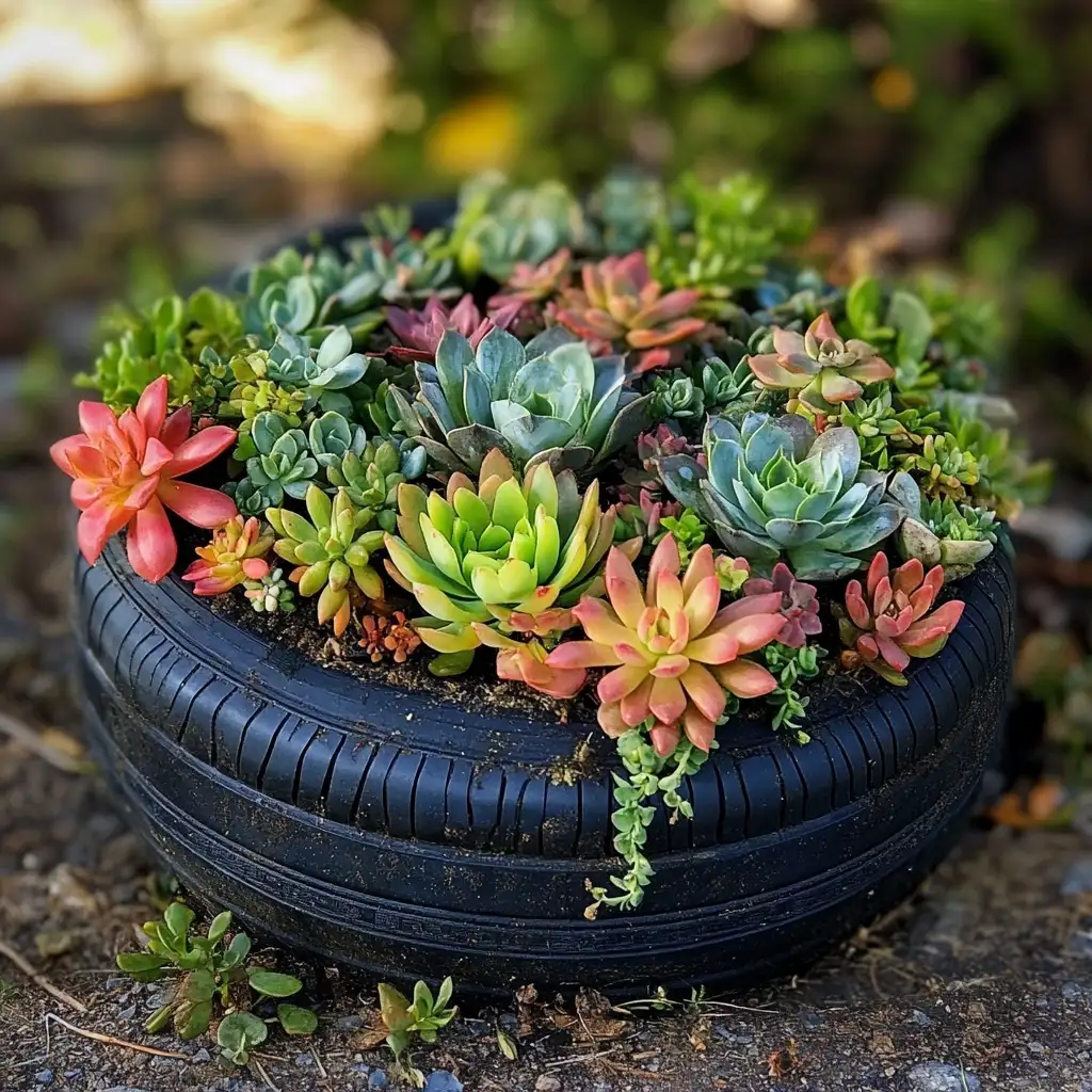 Tire Succulent Garden