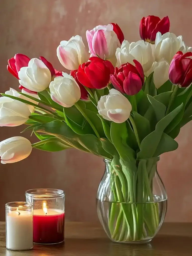 Tulip and Candle Display