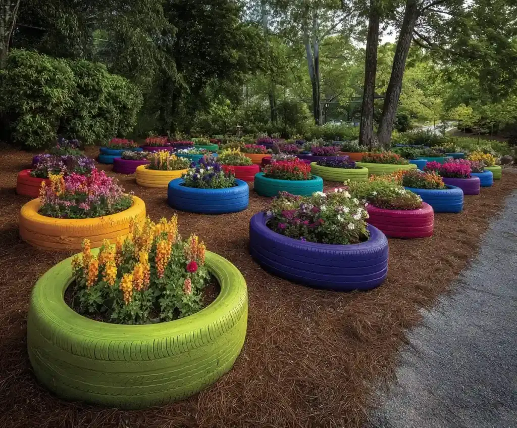 10 Tire Planters Flower Ideas