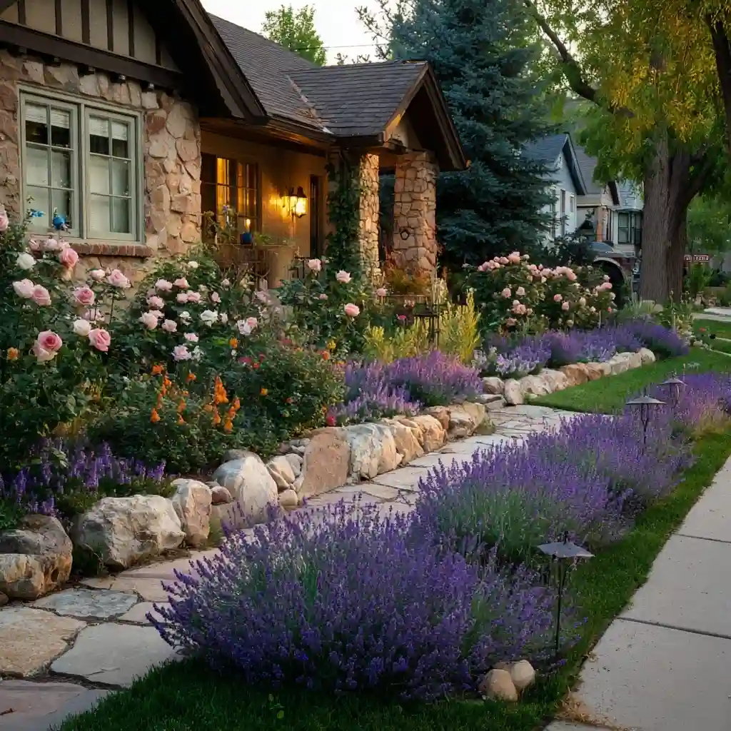 A Walkway Flower Bed