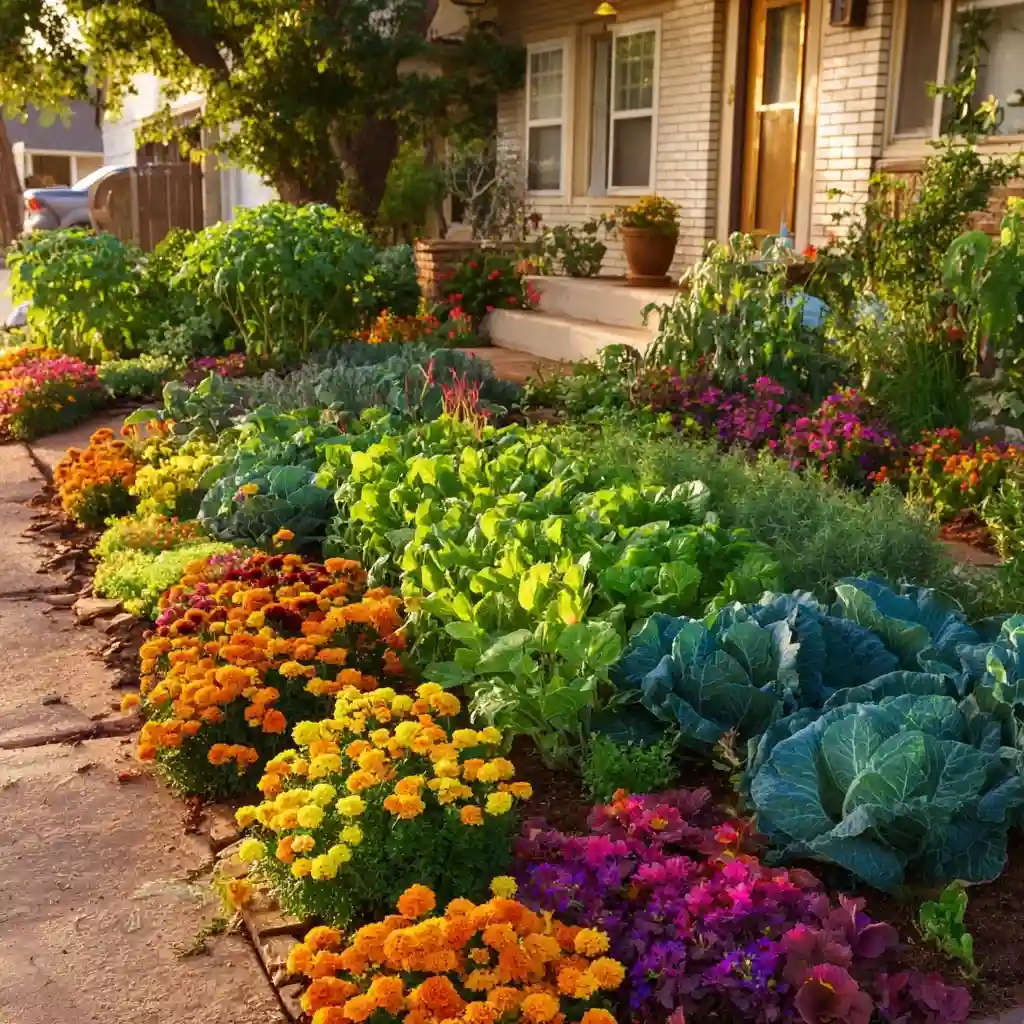Edible Landscape Flower Bed