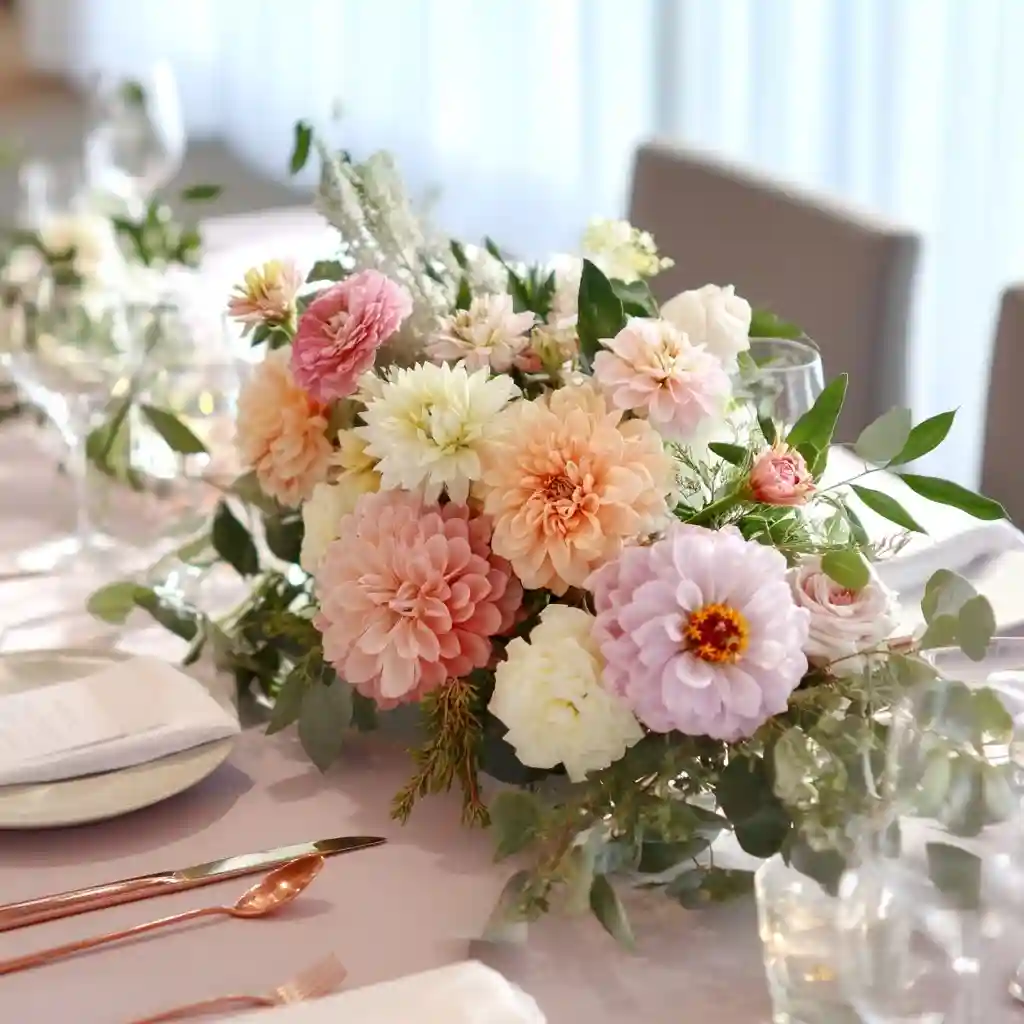 Pastel Zinnias