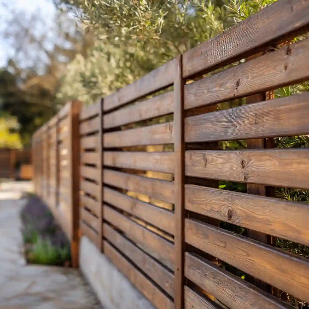 Horizontal Slat Fence (DIY Modern Look)