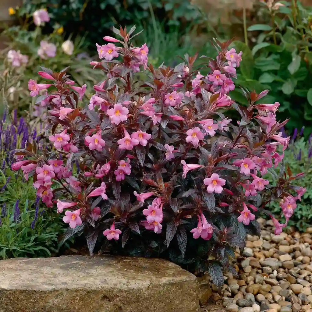 Dwarf Weigela (Weigela florida ‘Minuet’ or ‘Spilled Wine’)