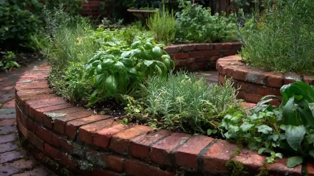 Reclaimed Brick Herb Spirals