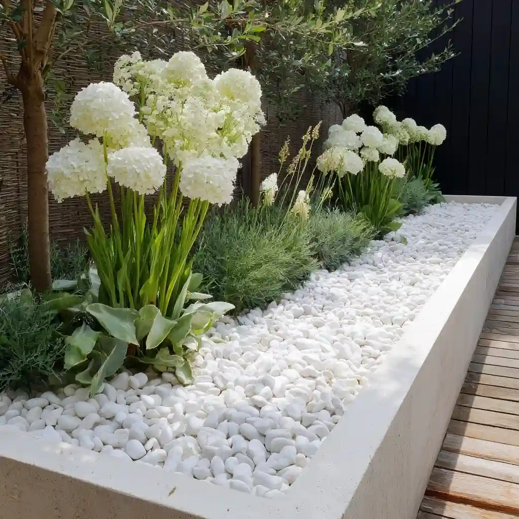 Monochrome White Stone Garden