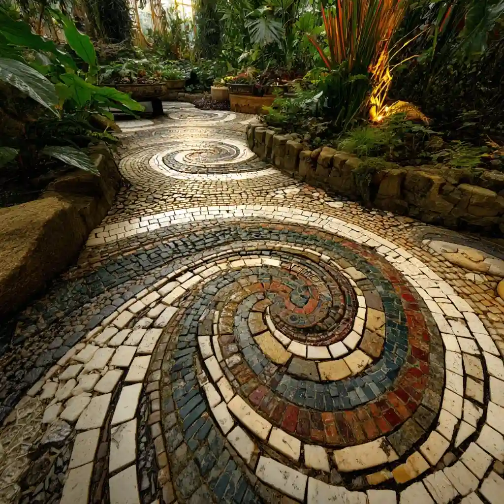 White Stone Mosaic Designs