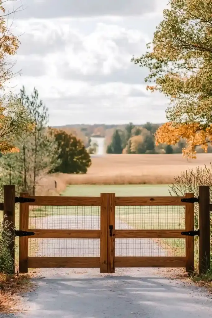 Wire Grid Gate With Wood Frame