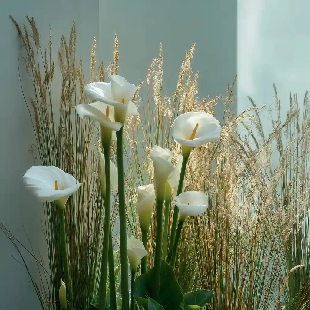 Elegant White Calla Lily Garden Design