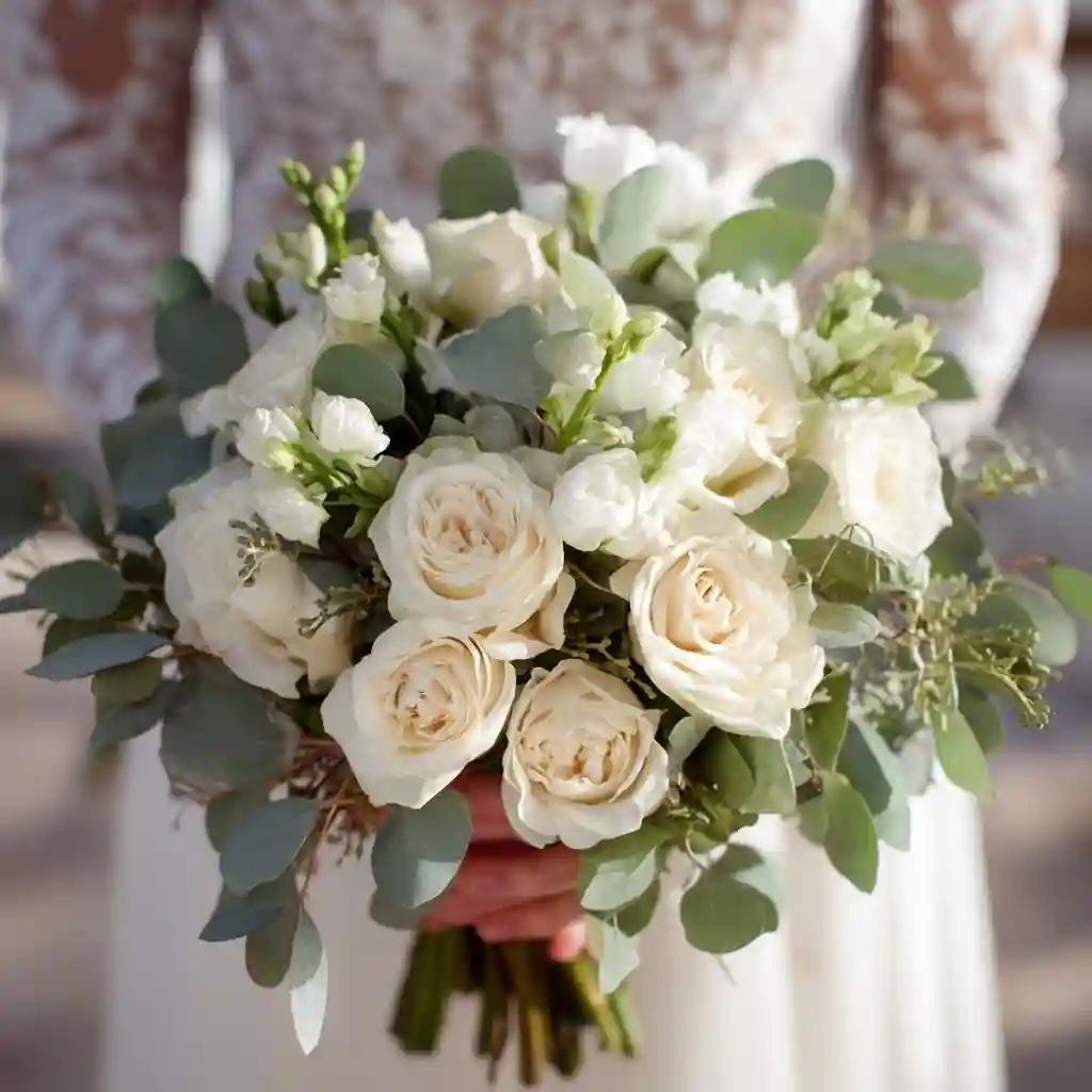 Elegant White Rose Harmony