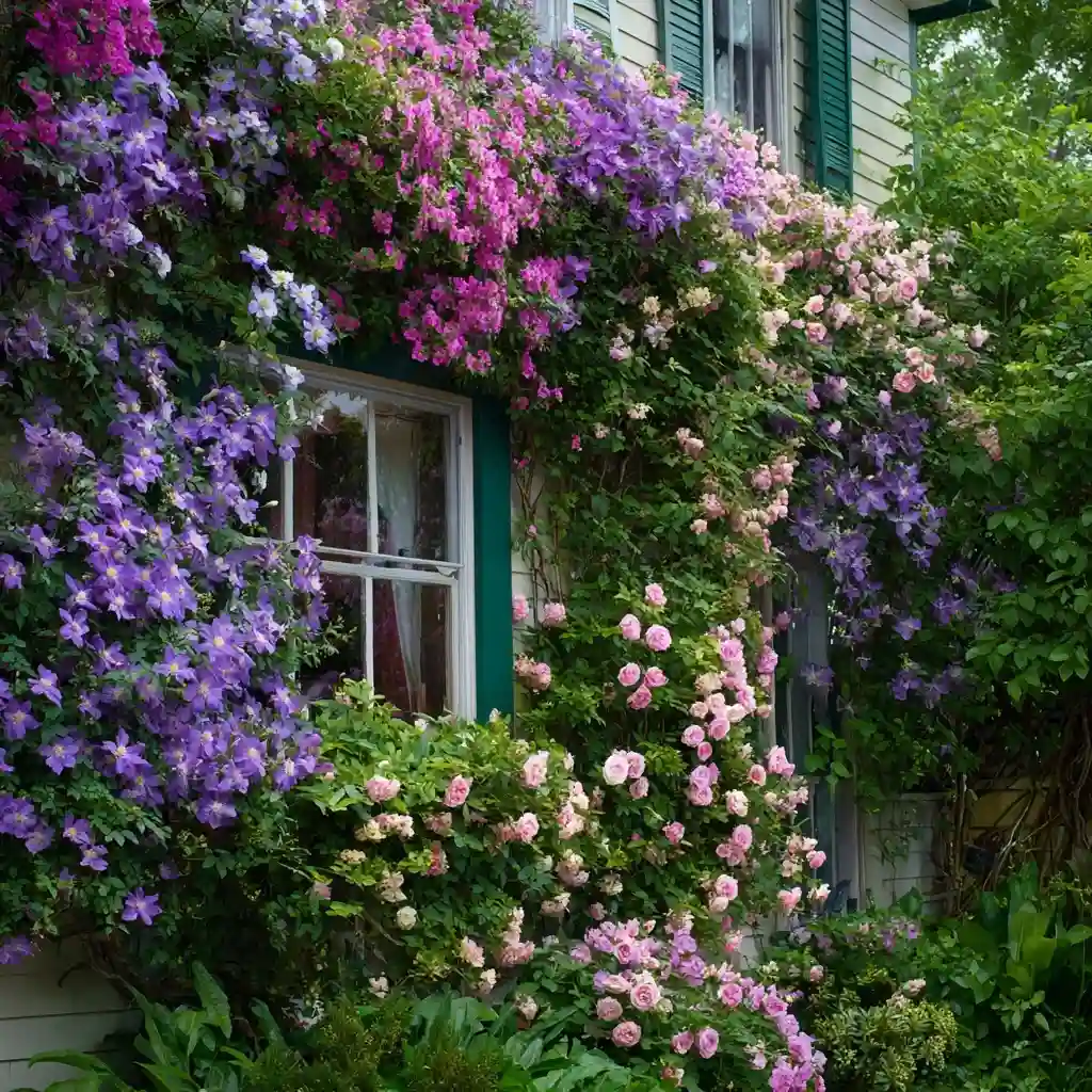 A Colorful Flower Wall