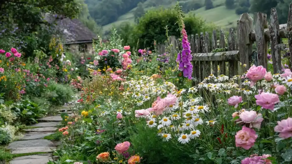 Cottage Garden Style Flower Bed