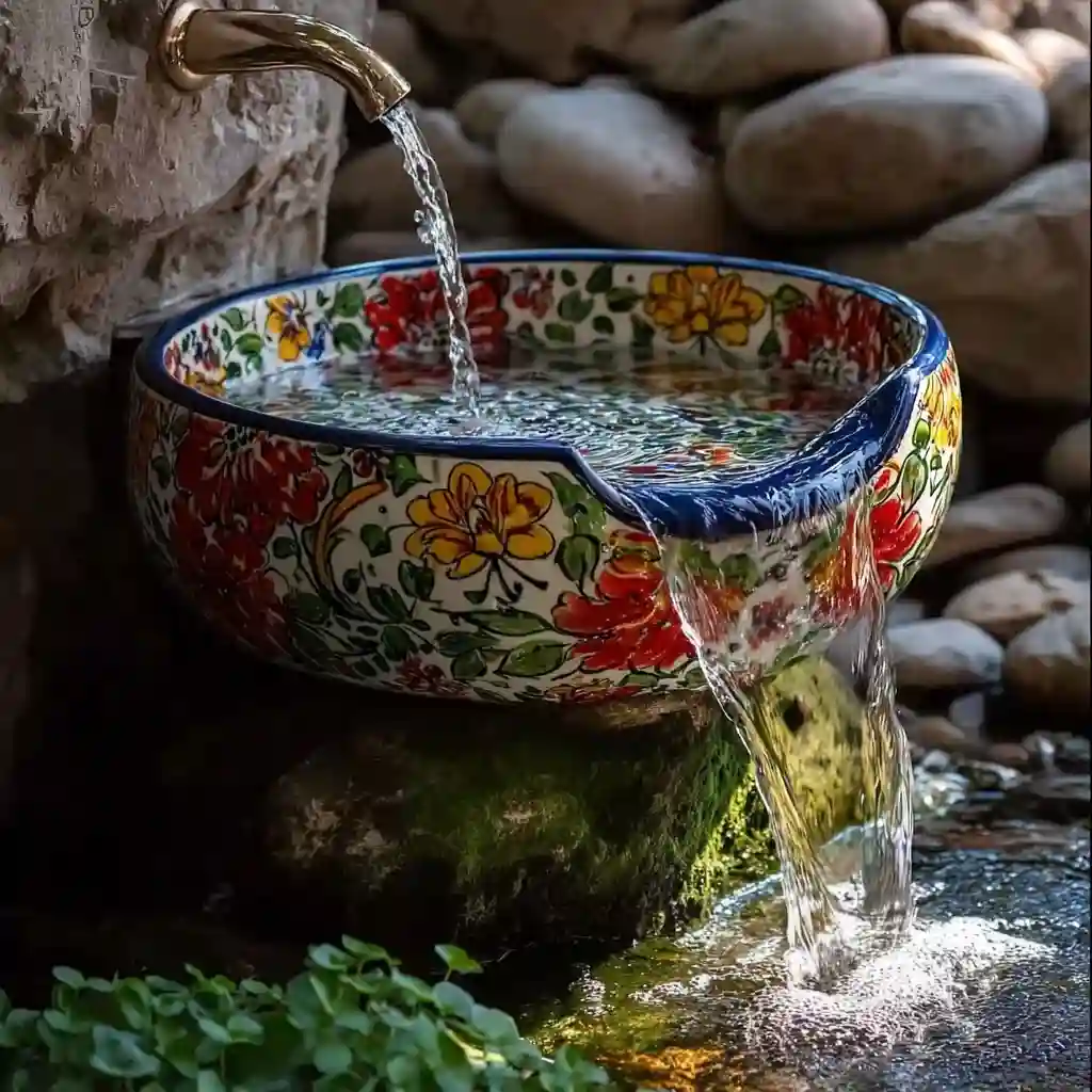 Sink Turned Garden Fountain
