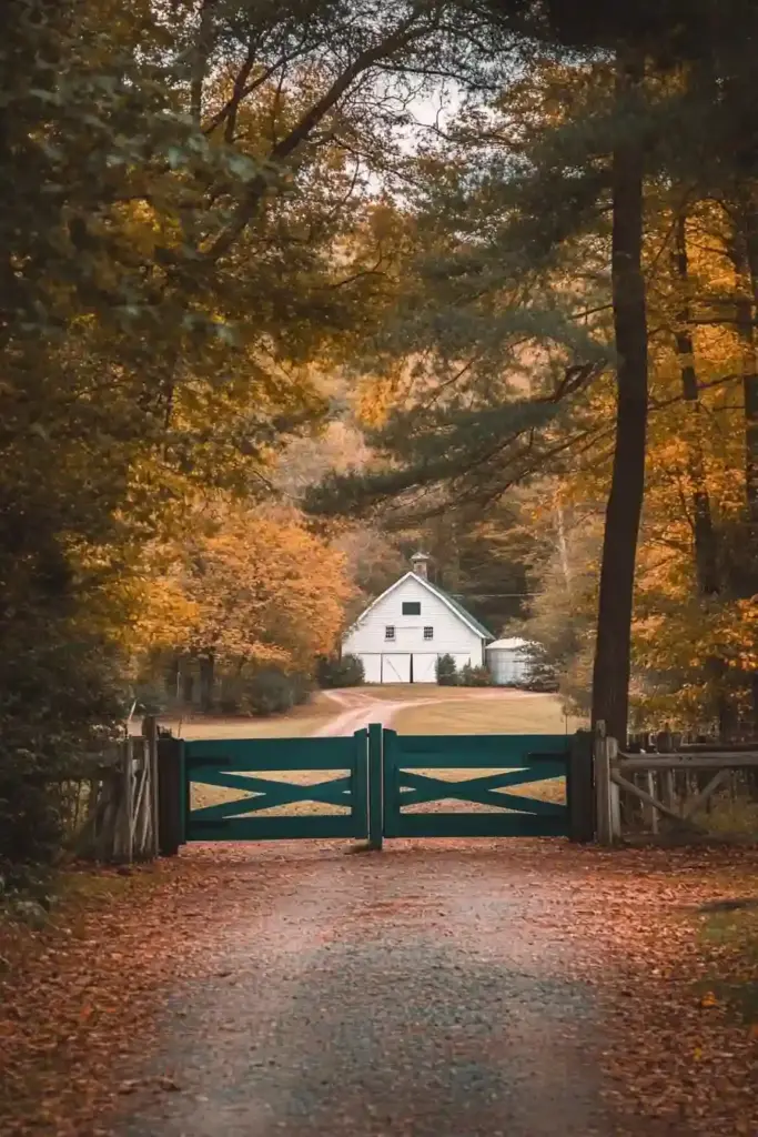 Green Driveway Gate