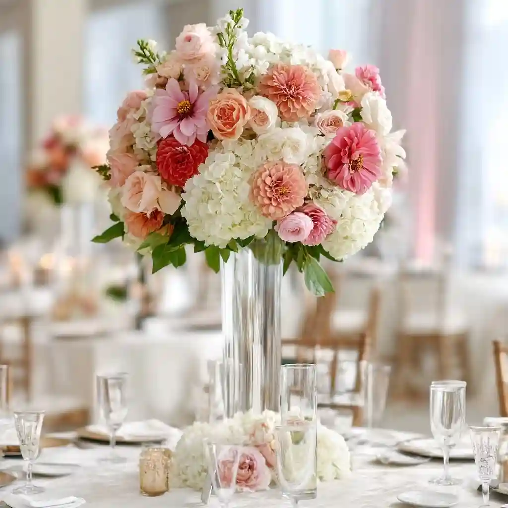 Elegant Zinnia Centerpiece
