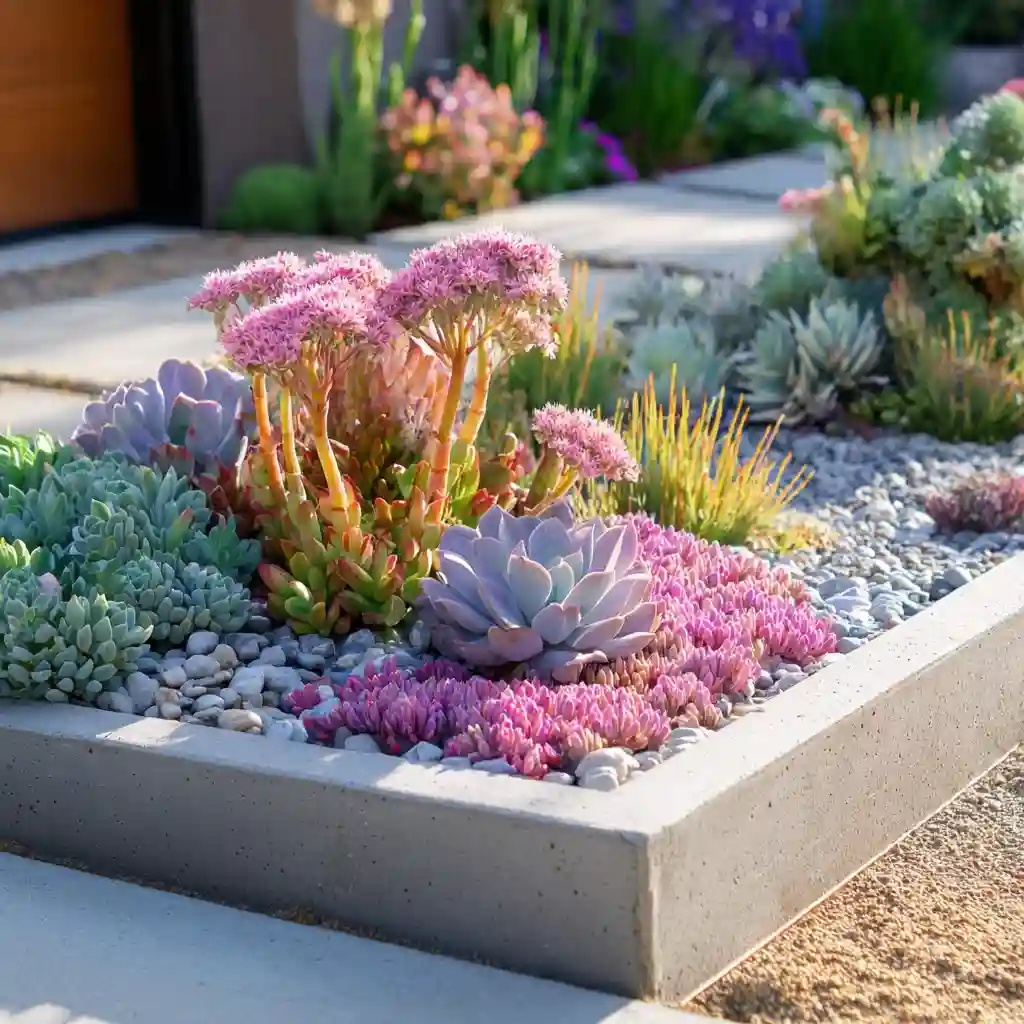 Succulent Garden Flower Bed