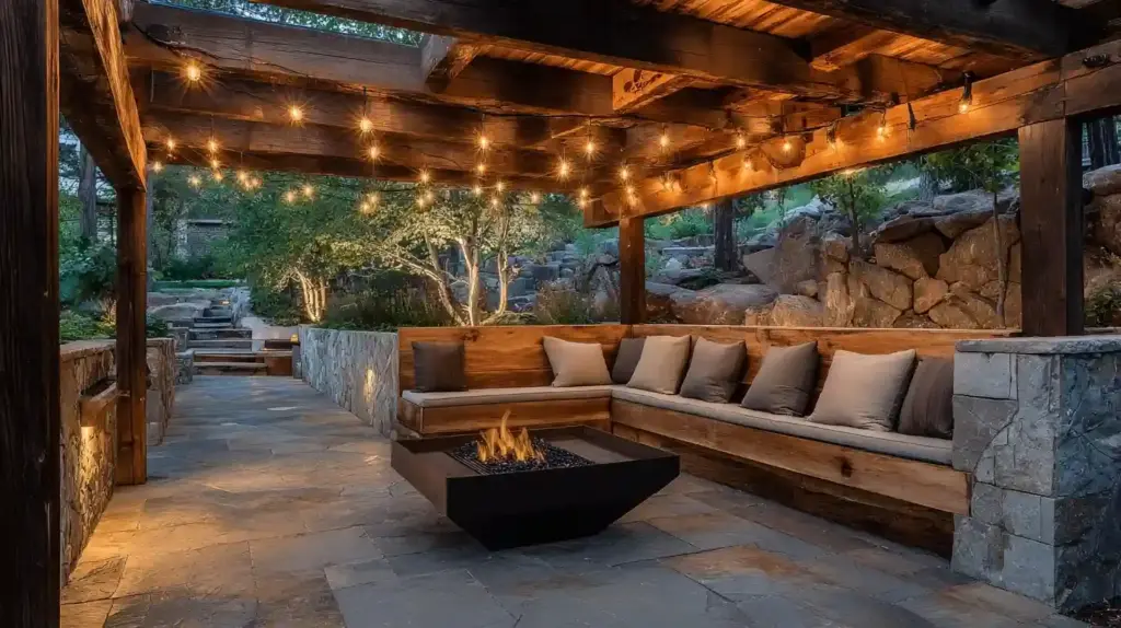 Evening Glow Under the Pergola
