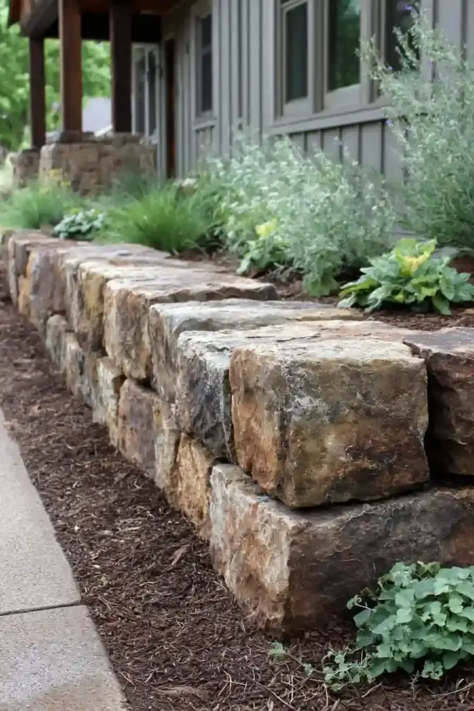 Rock Wall to Add Height and Texture