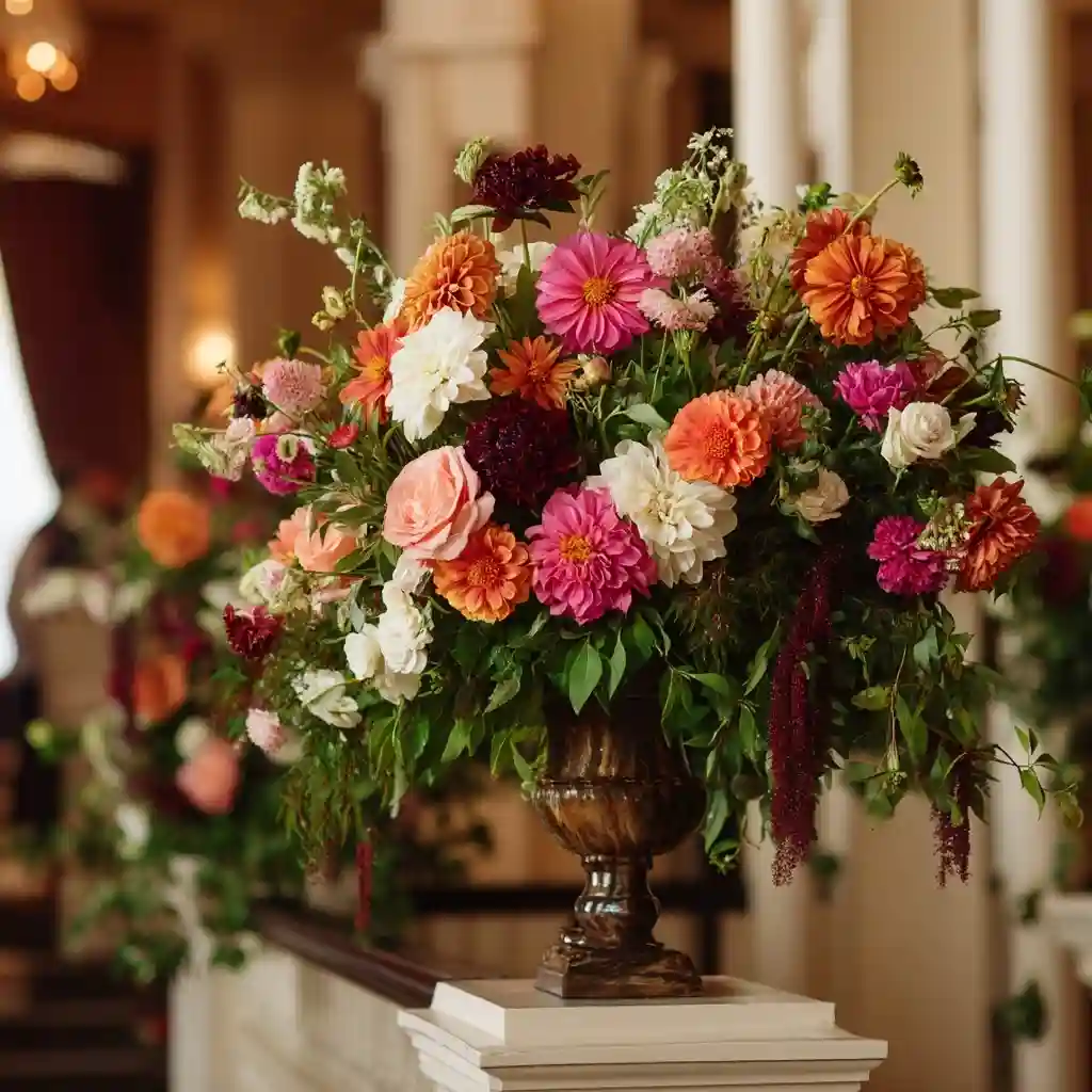 Colorful Zinnia Display