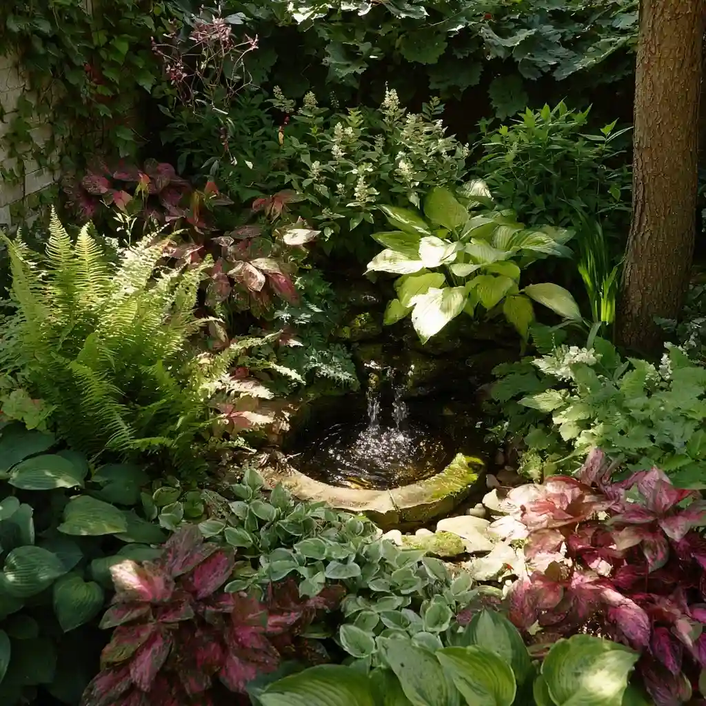 Shade-Friendly Flower Garden Nook