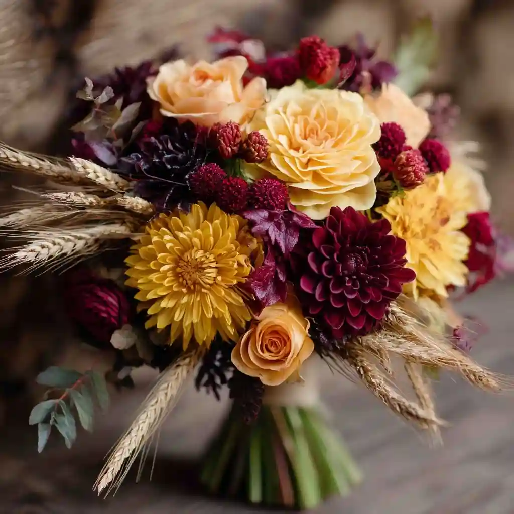 Golden Chrysanthemum Arrangement