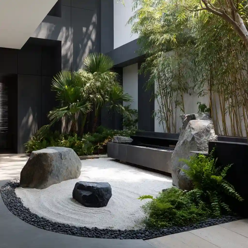 Miniature Zen White Stone Garden