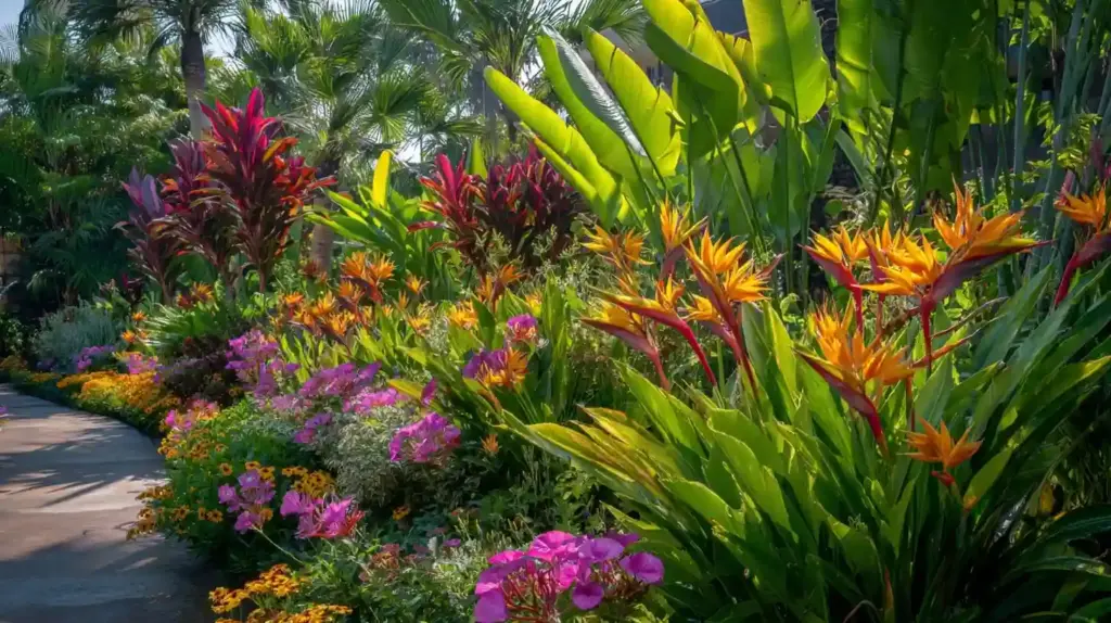 Tropical Paradise Flower Bed