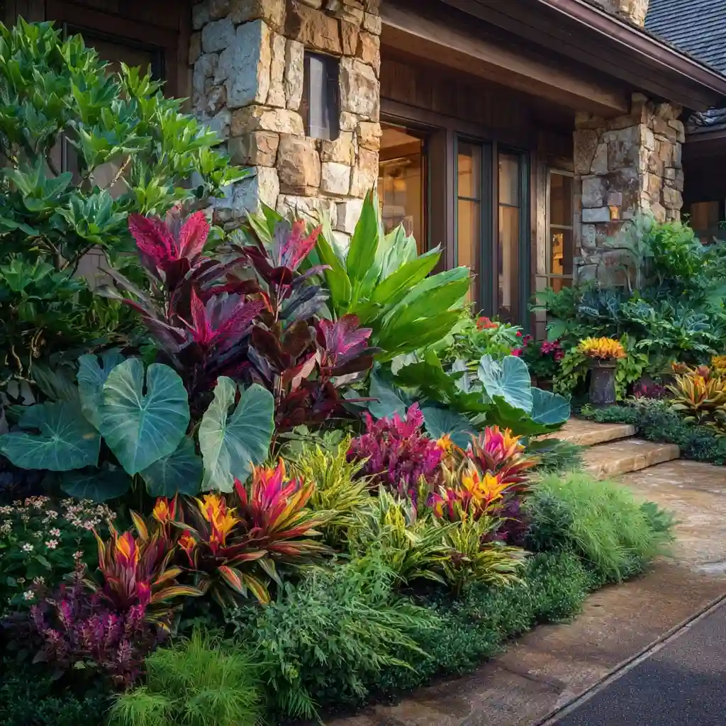 Tropical Paradise Flower Bed