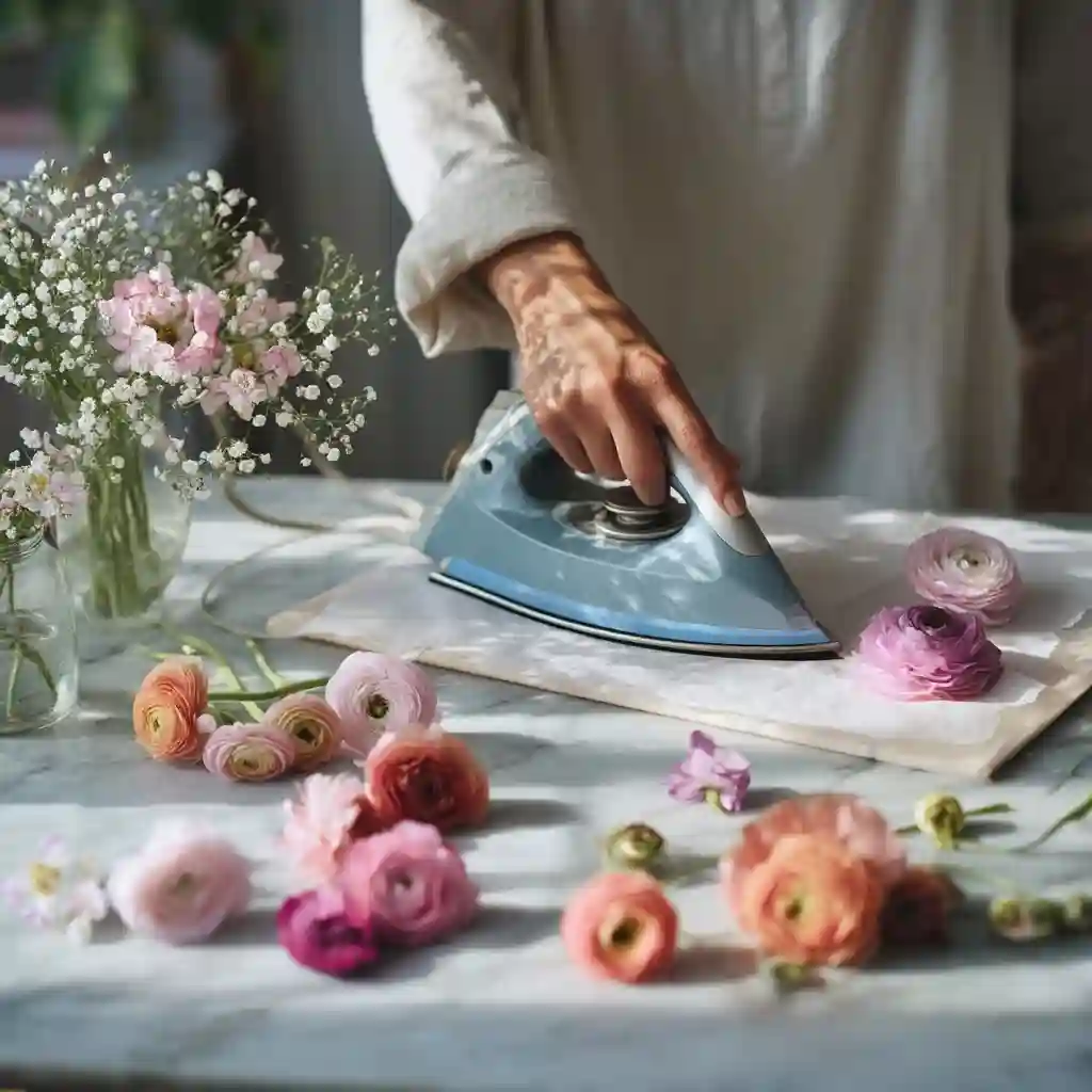 Drying Flowers With an Iron