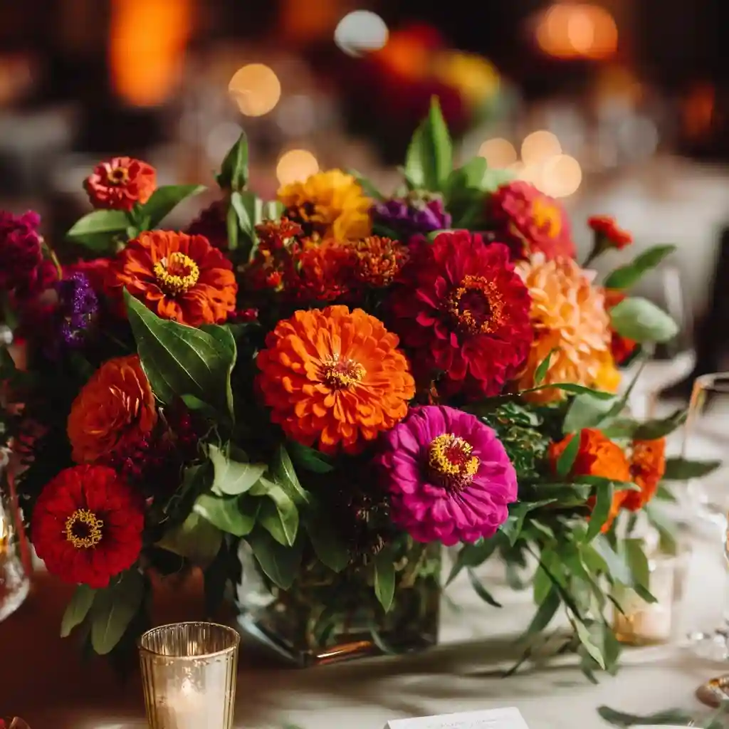 Dramatic Zinnias