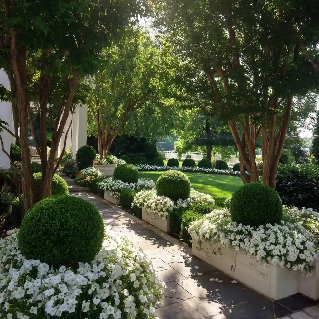 Elegant White Floral and Greenery Oasis