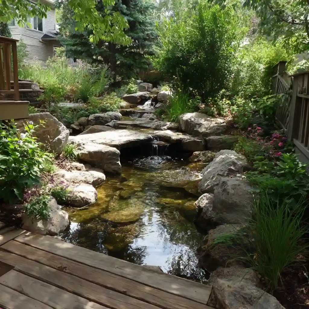 Backyard Water Feature Garden