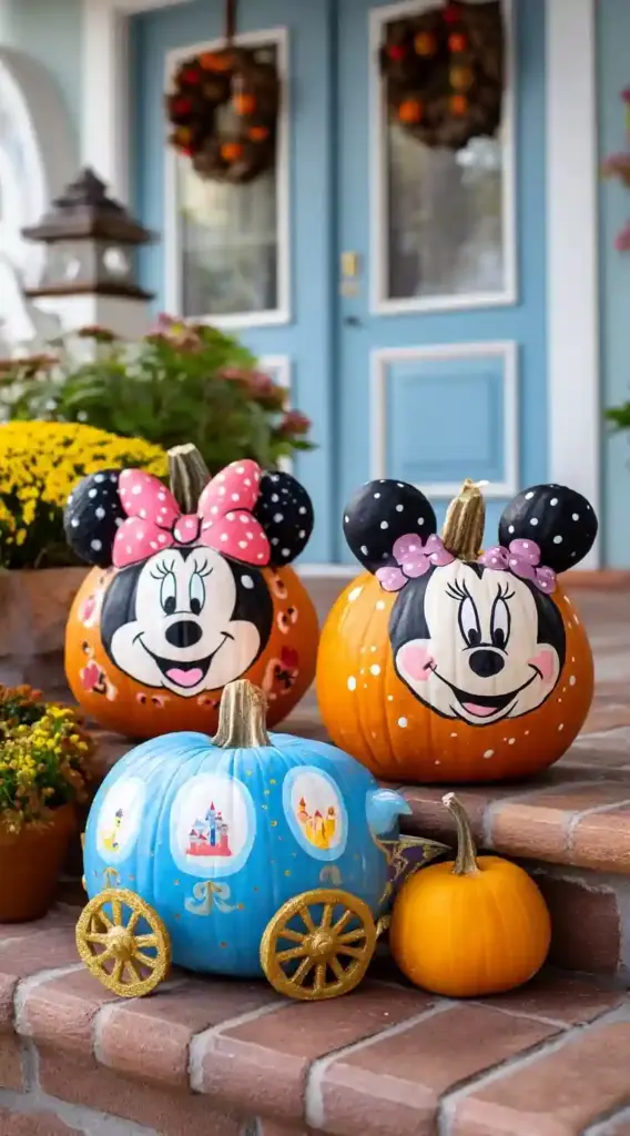 Disney-Themed Pumpkins Decorating Ideas