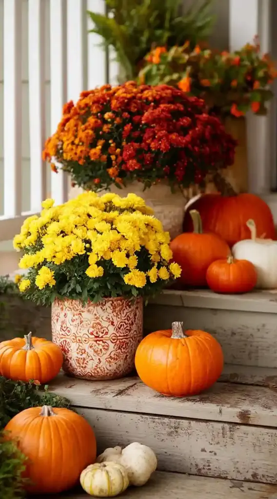 Mums and Pumpkins Decorating Ideas