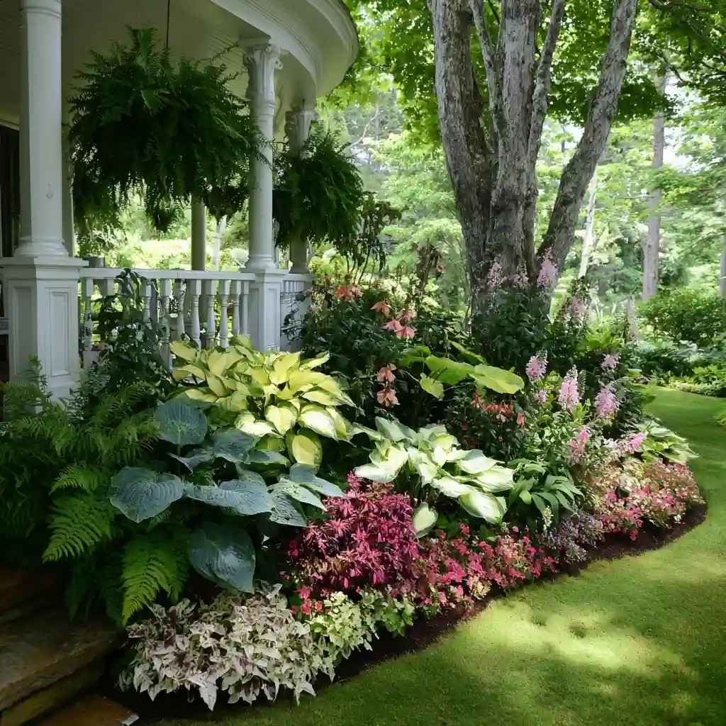 Shade Garden Flower Bed