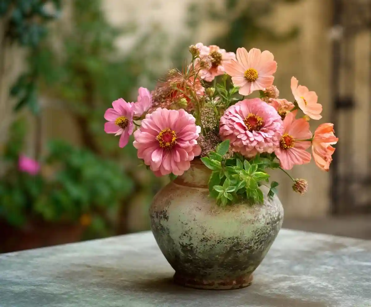 designing with zinnias