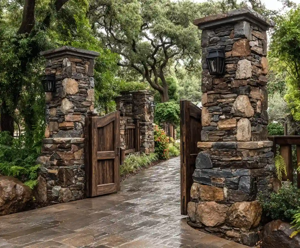 farmhouse driveway entrance ideas