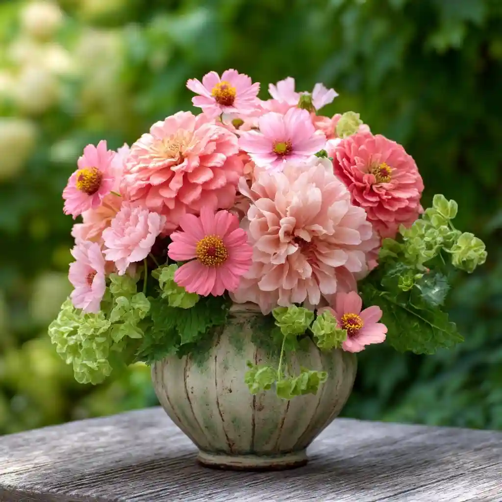 designing with zinnias