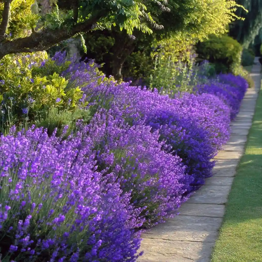 Lavender Hedge Border