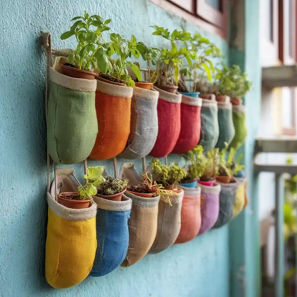 Upcycled Shoe Organizer for Herbs