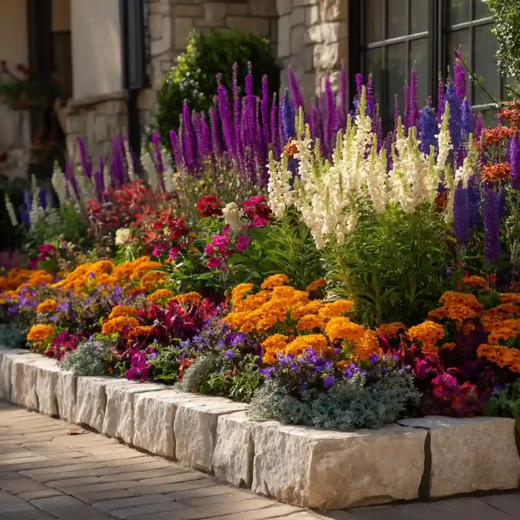 Colorful Flower Bed