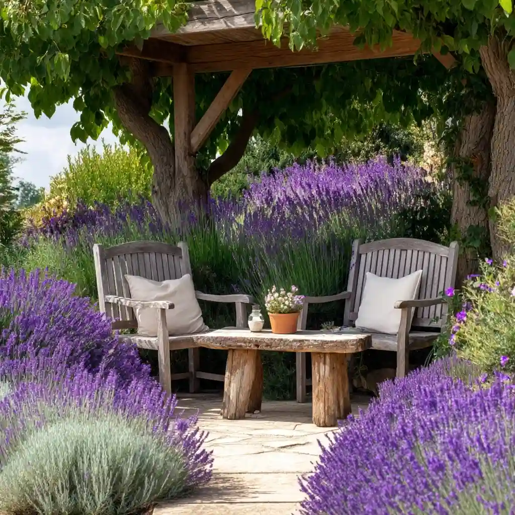 Fragrant Lavender Seating Area
