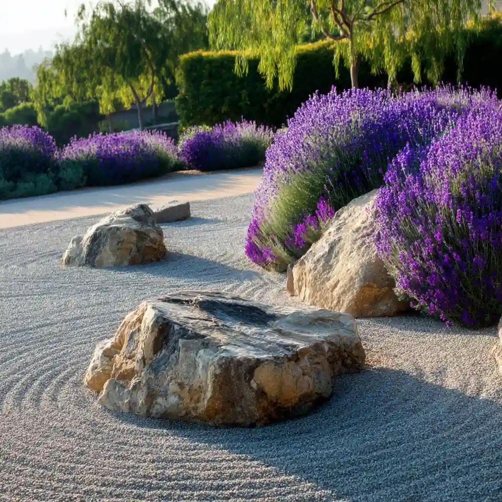  Lavender-Themed Zen Garden