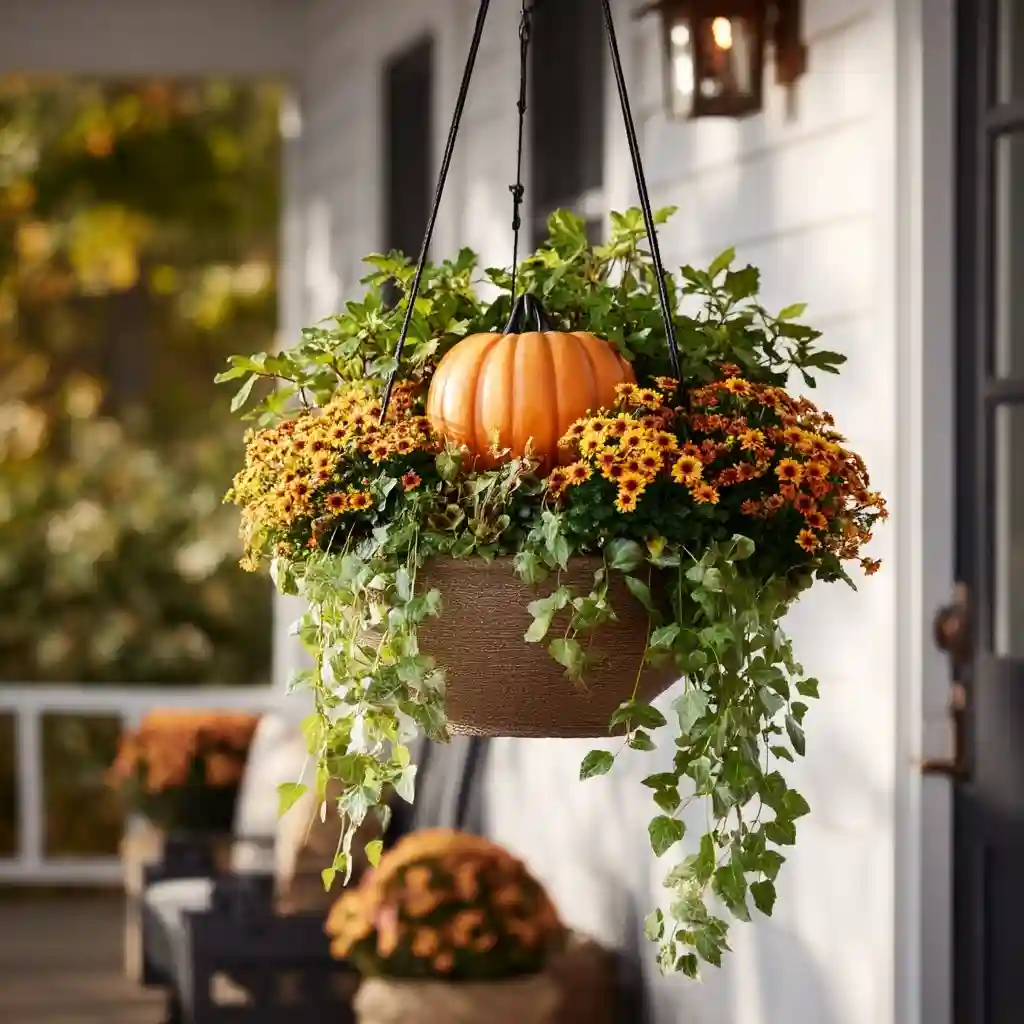 Hanging Basket “Pumpkin Planter”
